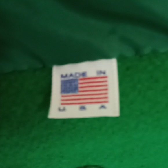 Green Wool And White Leather Letterman's Jacket - Picture 11 of 13